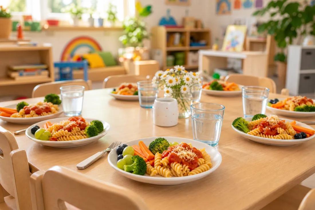 KI-generiertes Motiv: Verpflegung in Kita und Krippe