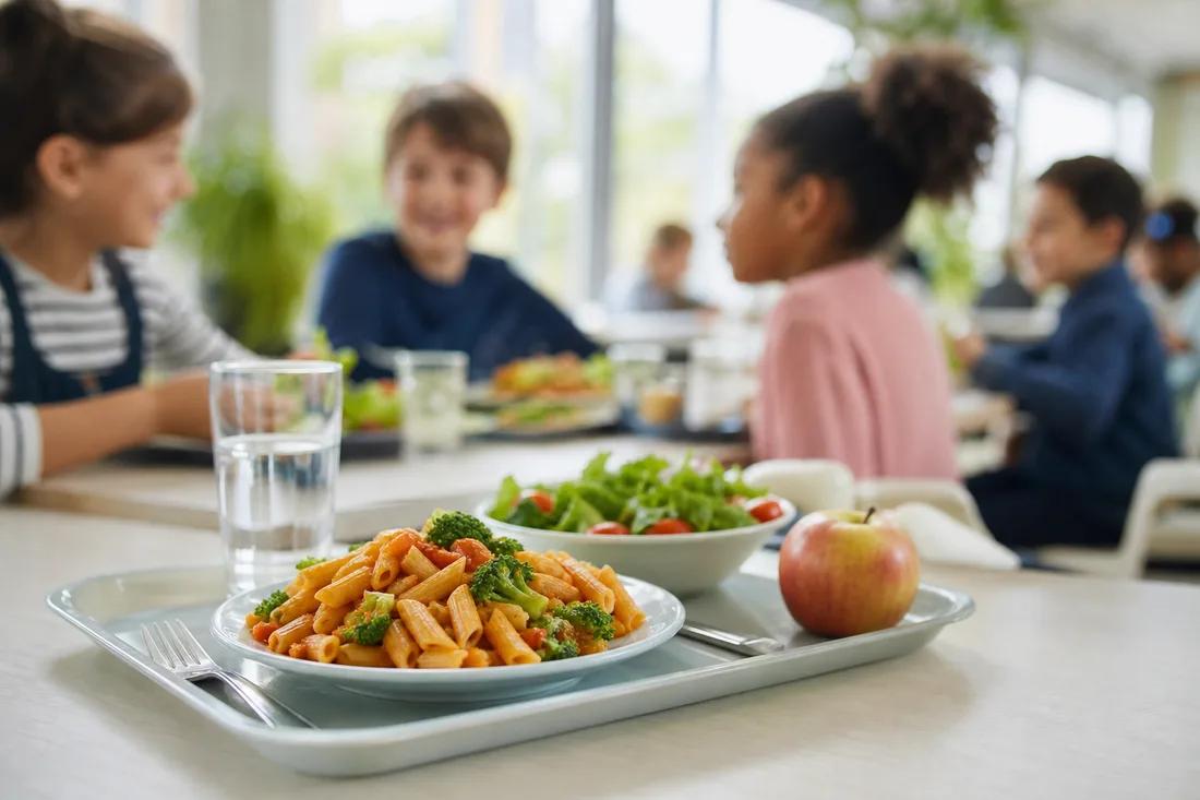 KI-generiertes Motiv: Mittagessen in der Schule