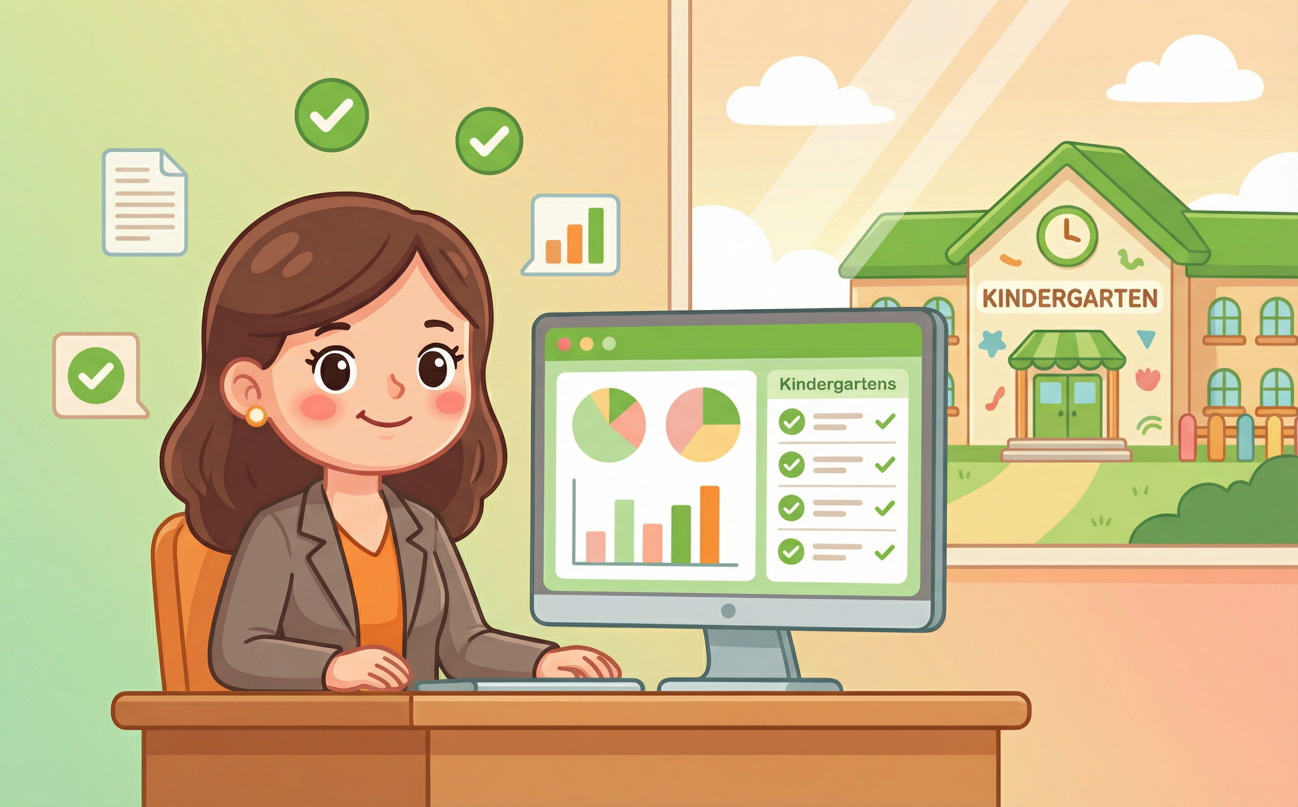 Trägerin verwaltet Kitas am Dashboard